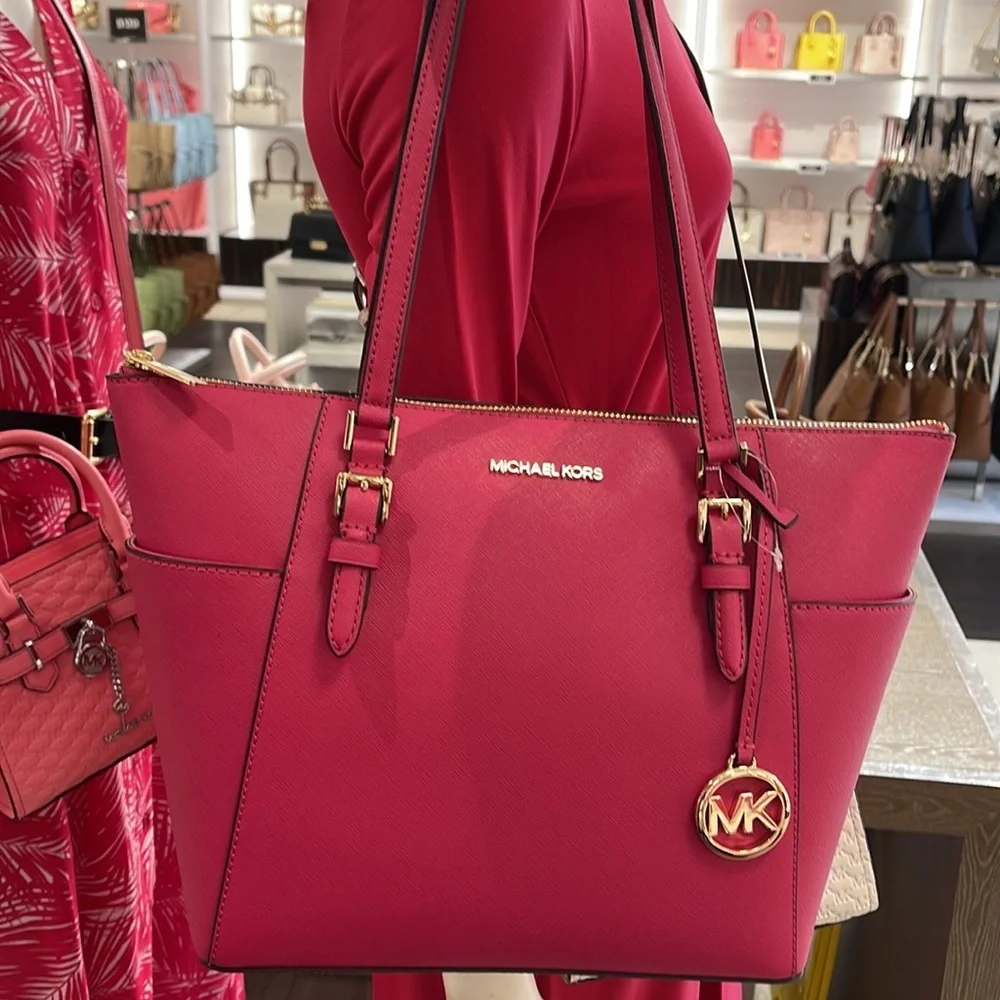 MICHAEL KORS Charlotte Large Leather Top-Zip Tote
Carmine Pink - Picture 13 of 16